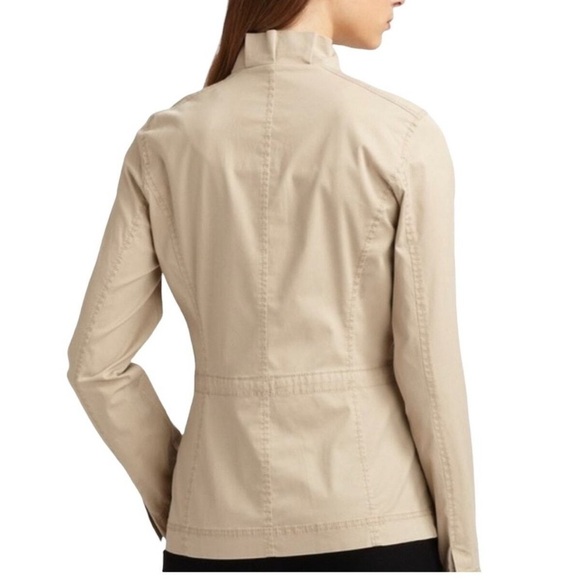 EILEEN FISHER Ruffle Collar Utility Jacket Career Business Work Wear Size M EUC - Picture 5 of 15